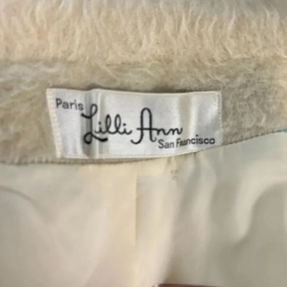 Lilli Ann Vintage 50s 60s Cream Ivory Mohair Swing Coat - Picture 4 of 9